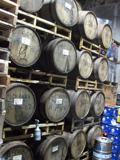 North Coast Brewing barrel room