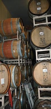 Russian River Brewing barrel room