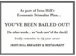 Iron Hill bail out card