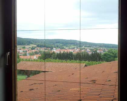View from hop drying floor in Spalt