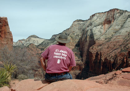 August Schell T-Shirt at Zion National Park